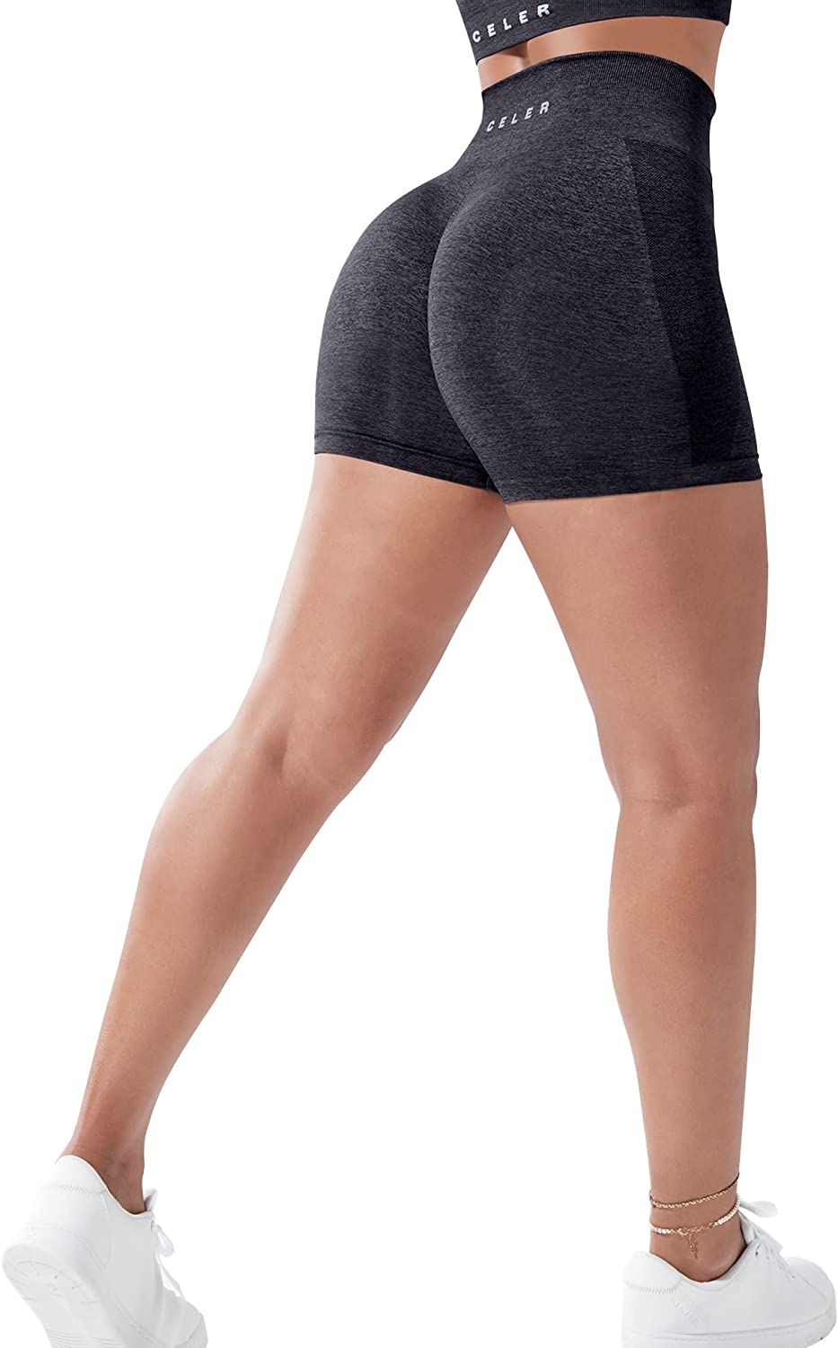 CELER Womens Workout Shorts Seamless Scrunch Butt Gym Shorts High