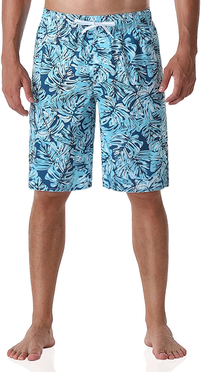 Buy Nonwe Men's Beachwear Quick Dry Striped Beach Shorts Blue 28