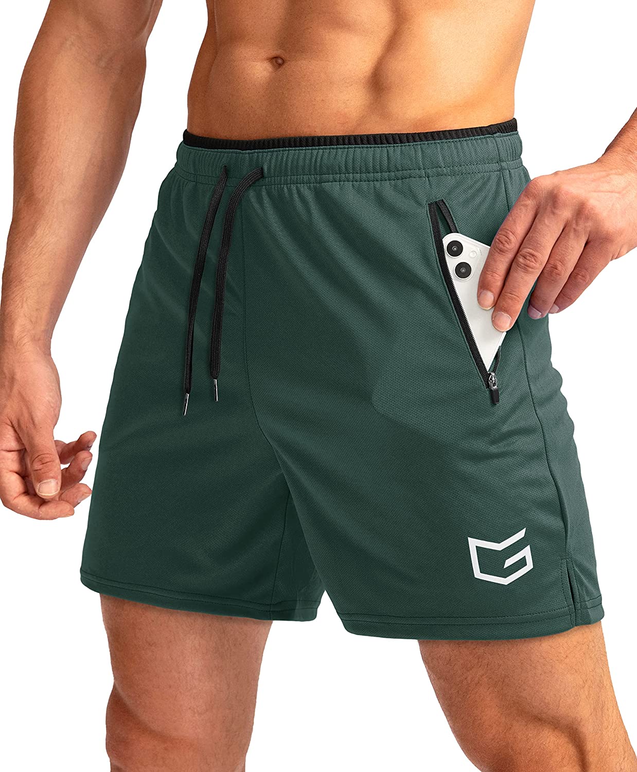 G Gradual Men's Running Shorts with Zipper Pockets Quick Dry Gym Athletic  Workou