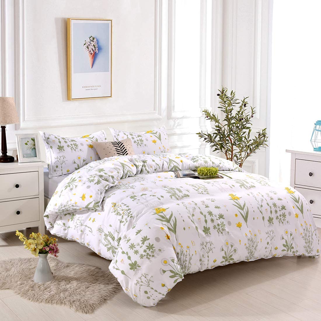 dainty floral duvet cover