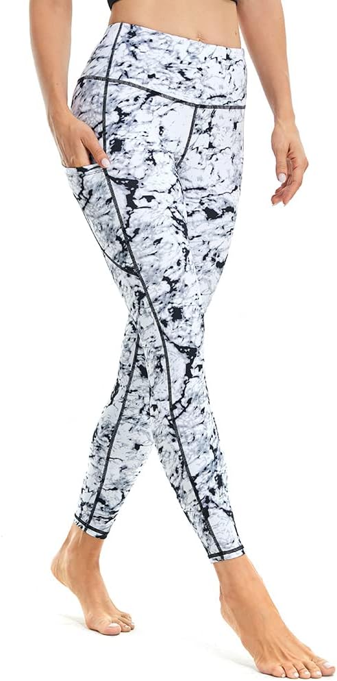 COPYLEAF Women's Flare Yogo Pants with Pockets-V Crossover High