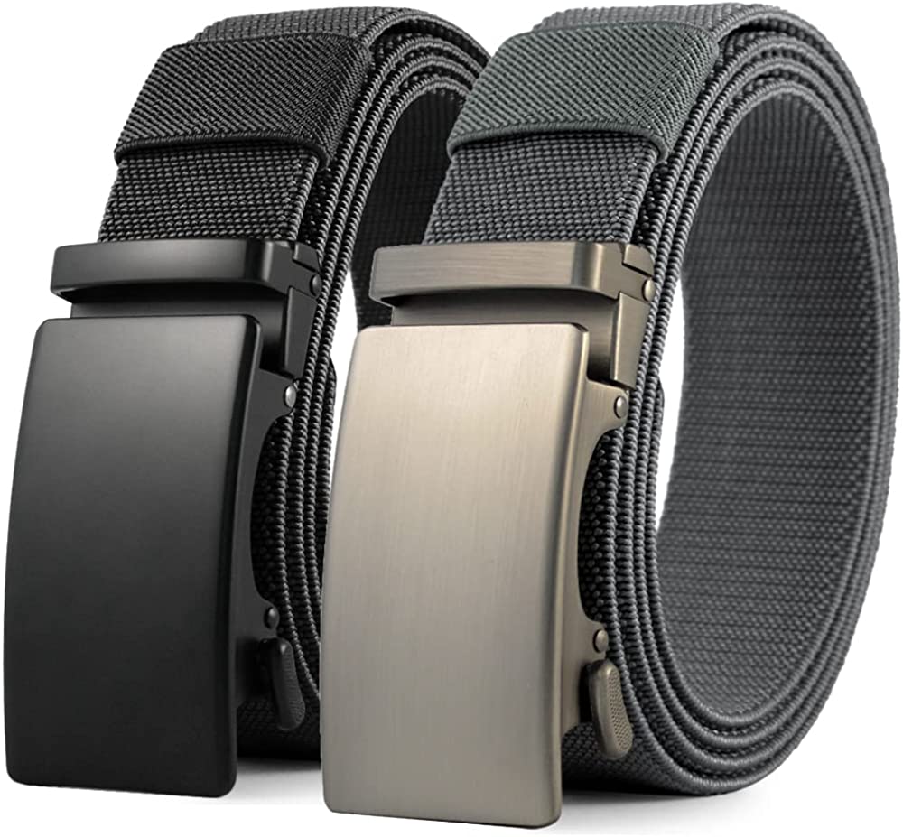 Ratchet Belts for Men 2 Pack - Men Belt Leather 1 3/8 in Gift Set Box -  Design Belt Meet Almost Any Occasion and Outfit : : Clothing,  Shoes