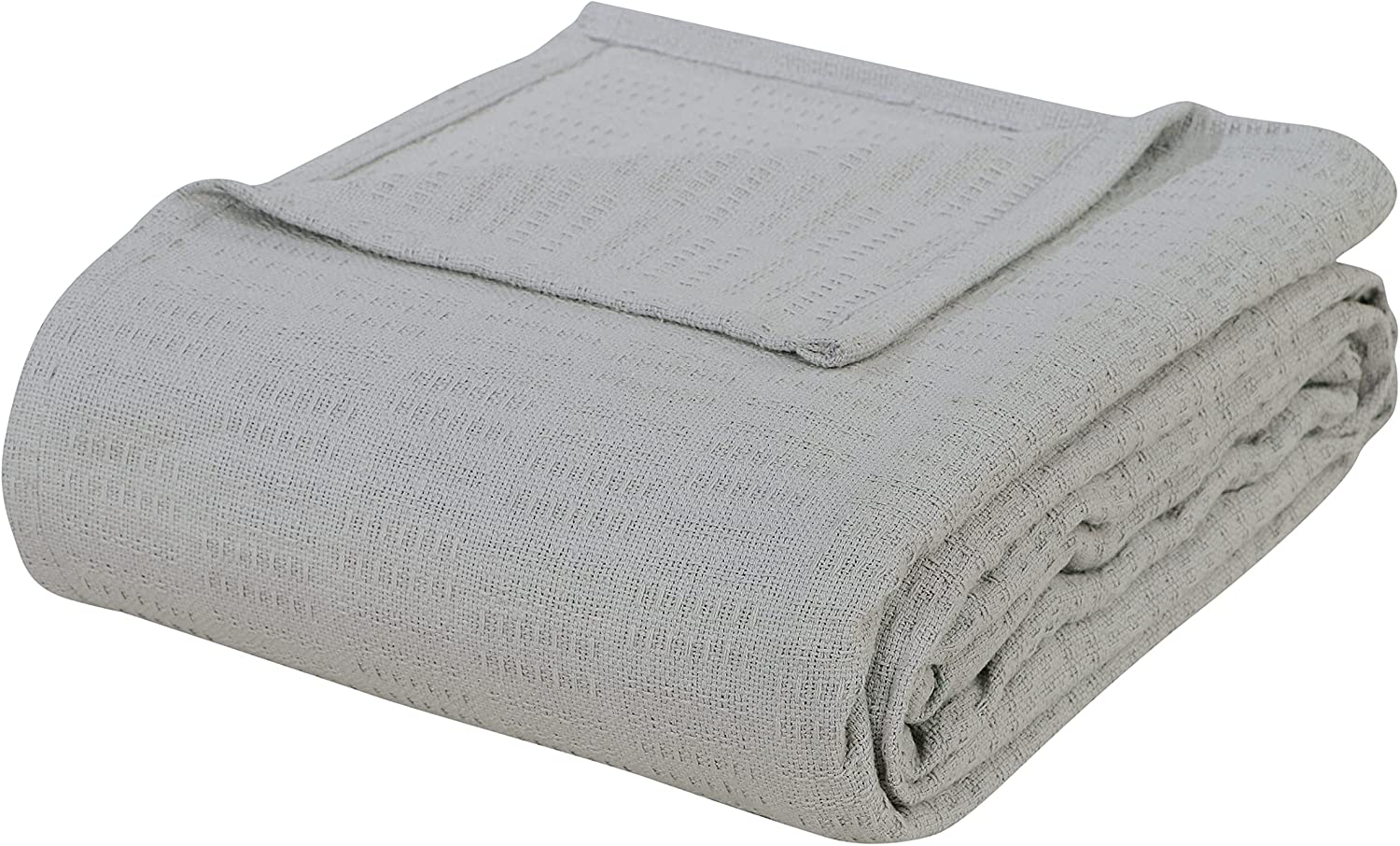 thumbnail 8  - CasaTouch 100% Cotton Thermal Blanket | All Season Block Design Super Soft Breat