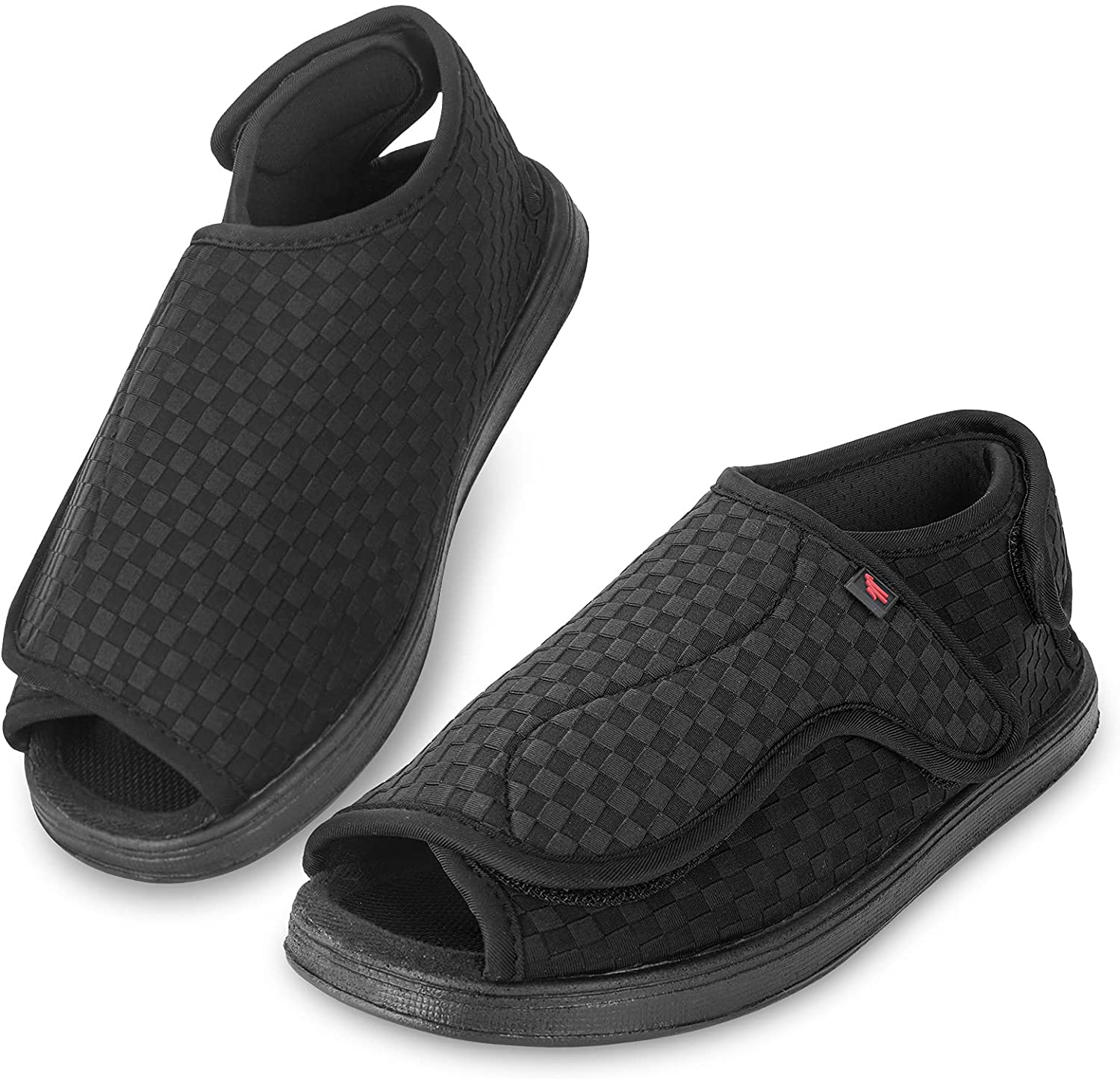 Mens Extra Wide Slip on Shoes Adjustable Diabetic Edema Swollen Feet Slippers 