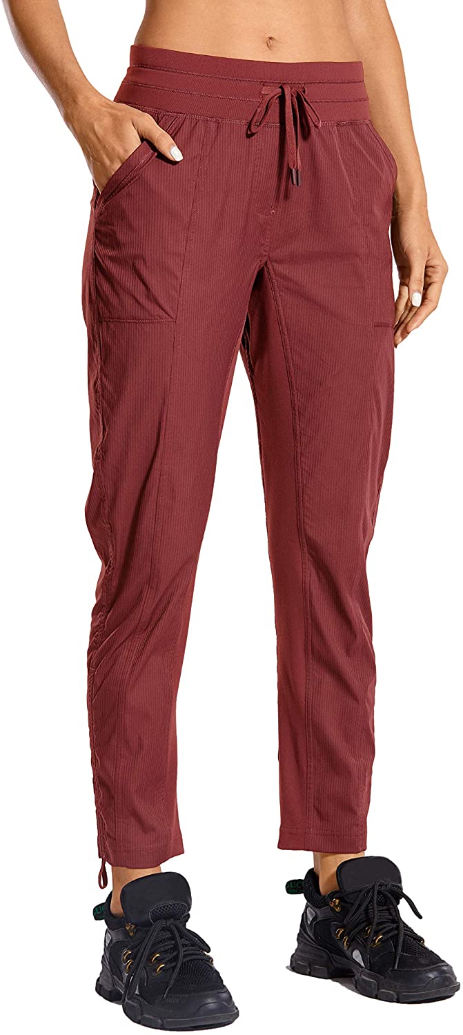Buy CRZ YOGA Women's Studio Joggers Striped Travel Lounge Pants Drawstring  Leg 7/8 Workout Casual Track Pants with Pockets Moonphase XX-Small Online  at desertcartSeychelles