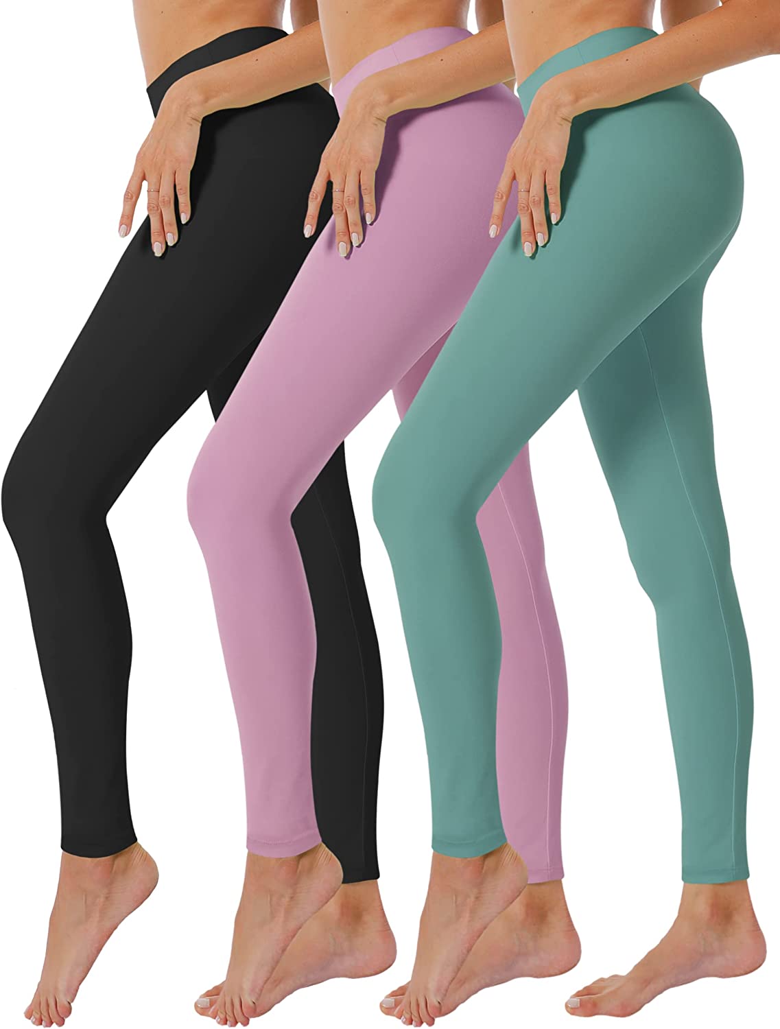 Natural Feelings High Waisted Leggings for Women Ultra Soft Stretch Opaque  Slim