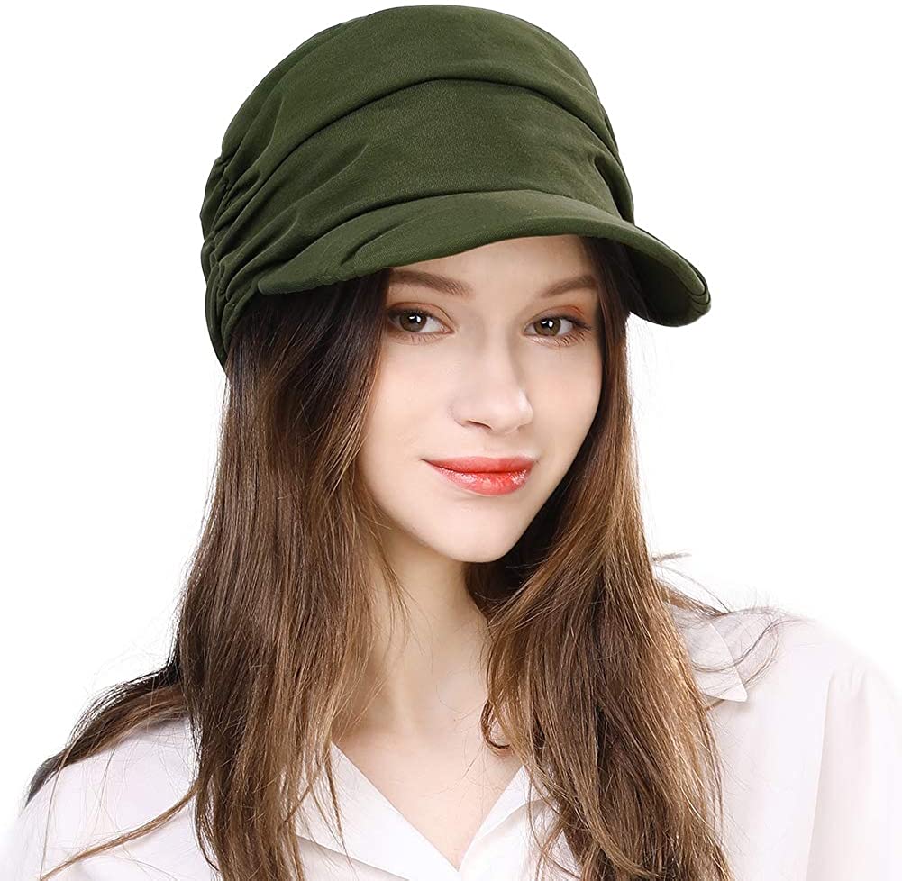 2020 New Womens Newsboy Cabbie Beret Cap Cloche Cotton Painter Visor Hats 
