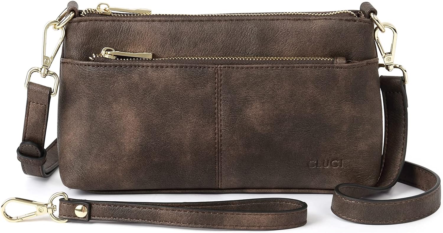 CLUCI Small Crossbody Bag for Women Trendy，Vegan Leather Purse