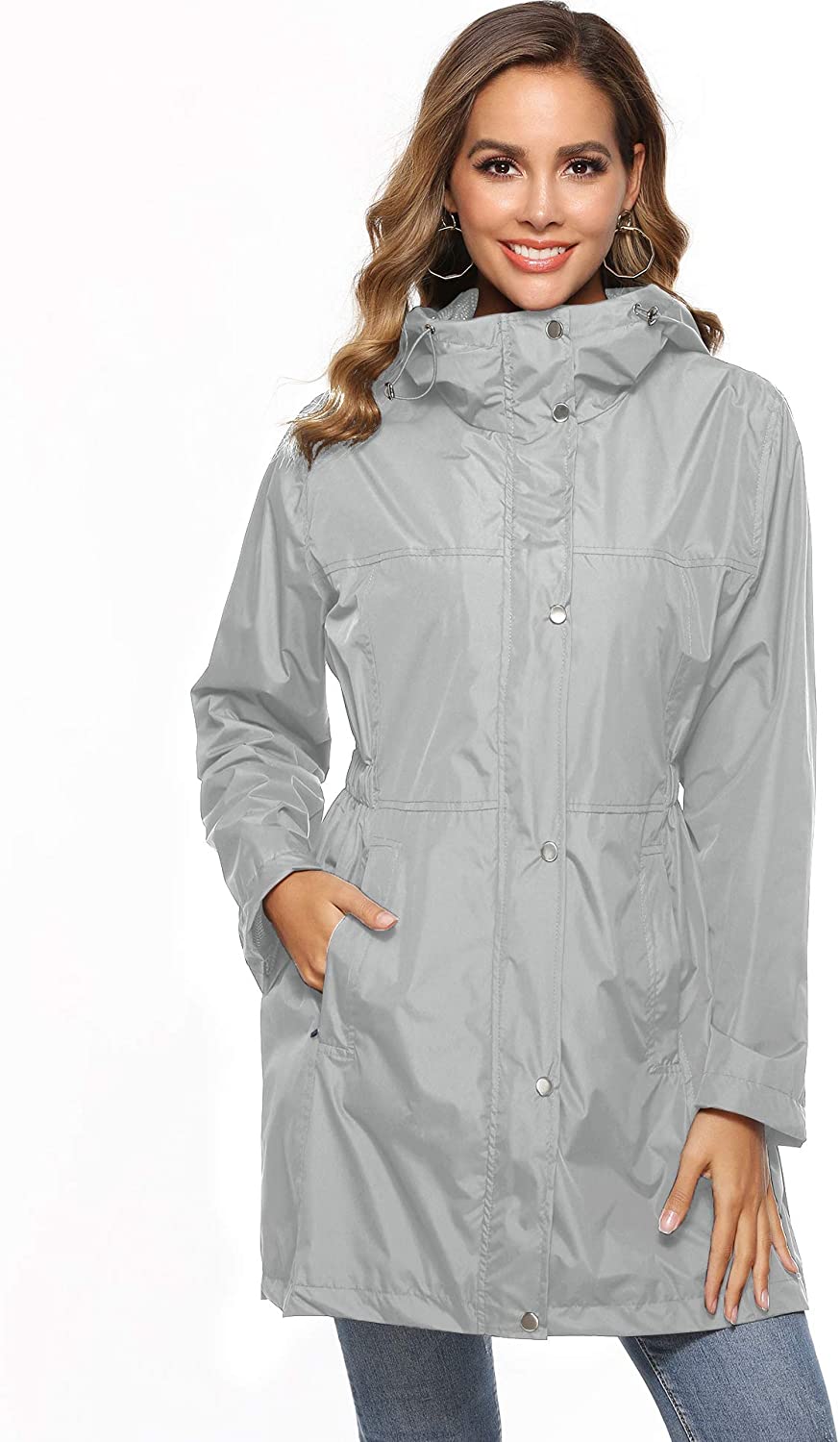 Avoogue Raincoat Women Waterproof Rain Jacket Outdoor Active Hooded ...