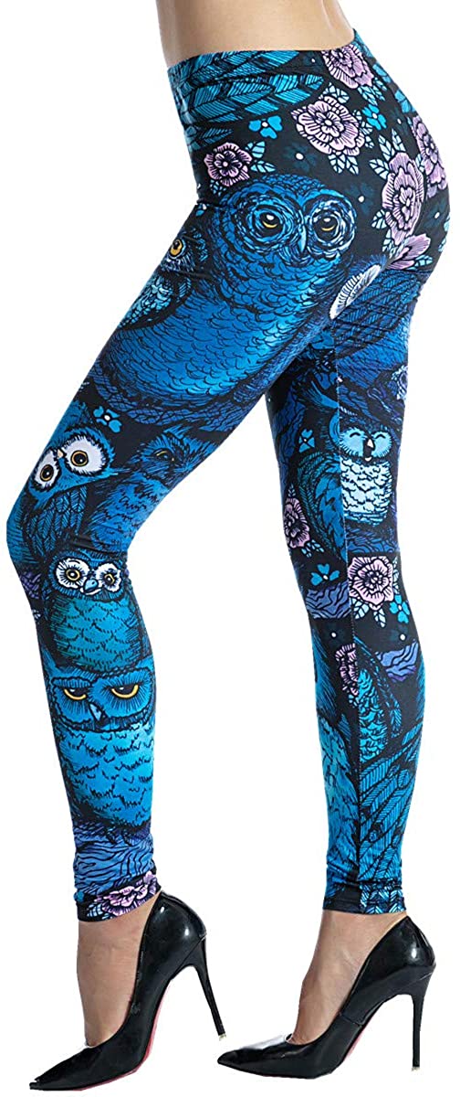 Ndoobiy Printed Leggings Basic Cheap Patterned Leggings Workout Leggings  Women Girls Spandex Leggings M1-fire62-2 at  Women's Clothing store