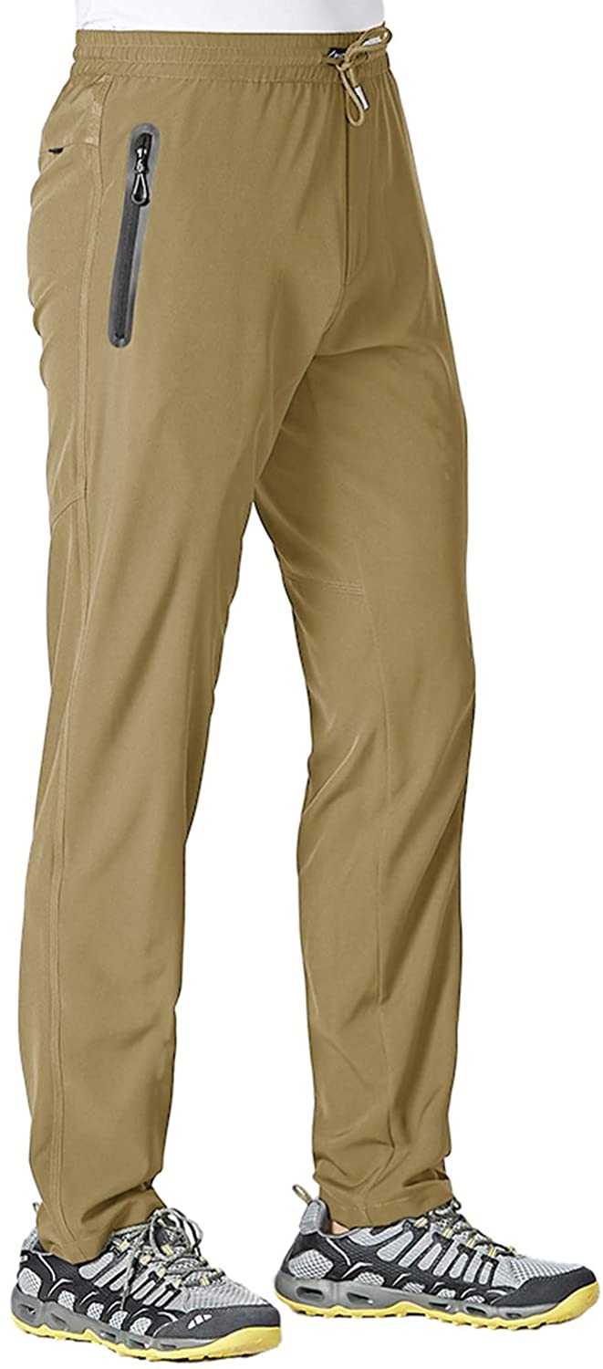 TBMPOY Men's Lightweight Hiking Travel Pants Breathable Athletic Fishing  Active