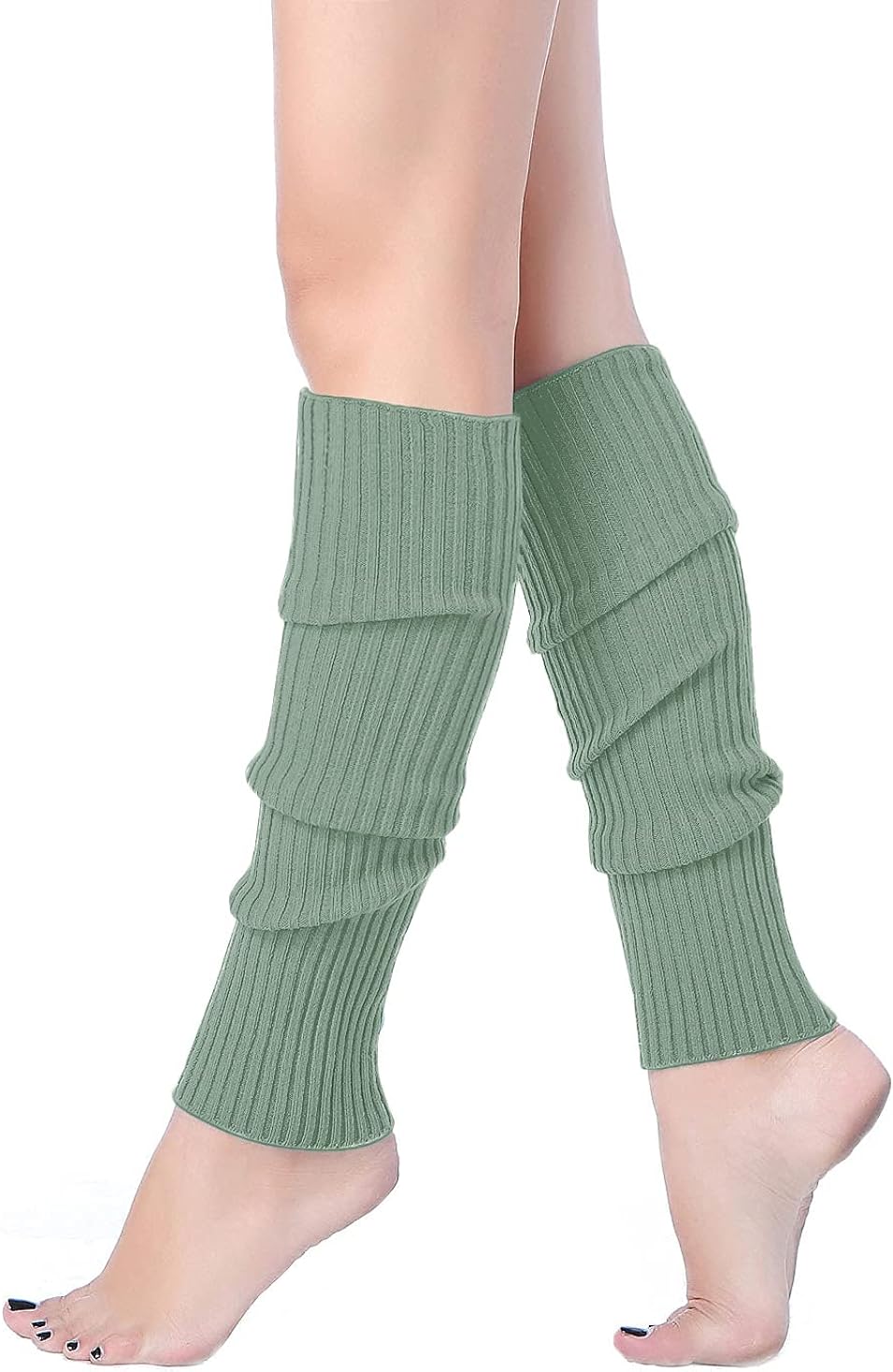 v28 Women Warm Leg Warmers 80s Retro Party Costume Knit Ballet Neon Long  Socks