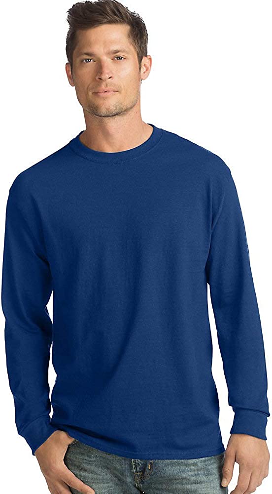 Hanes Men's Essentials Long Sleeve T-shirt Value Pack (4-pack