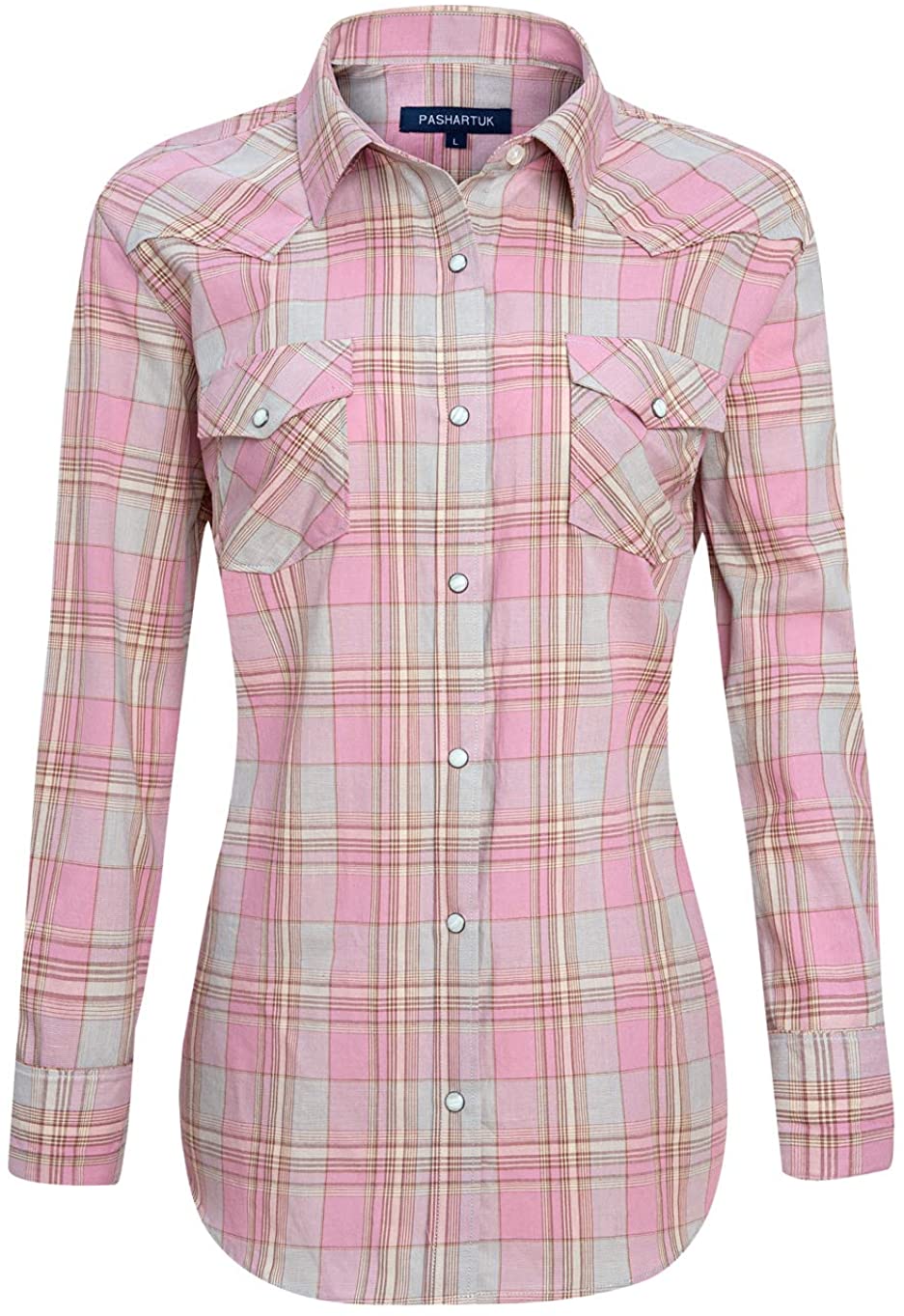 PASHARTUK Western Shirts for Women Cotton Long Sleeve Shirts for