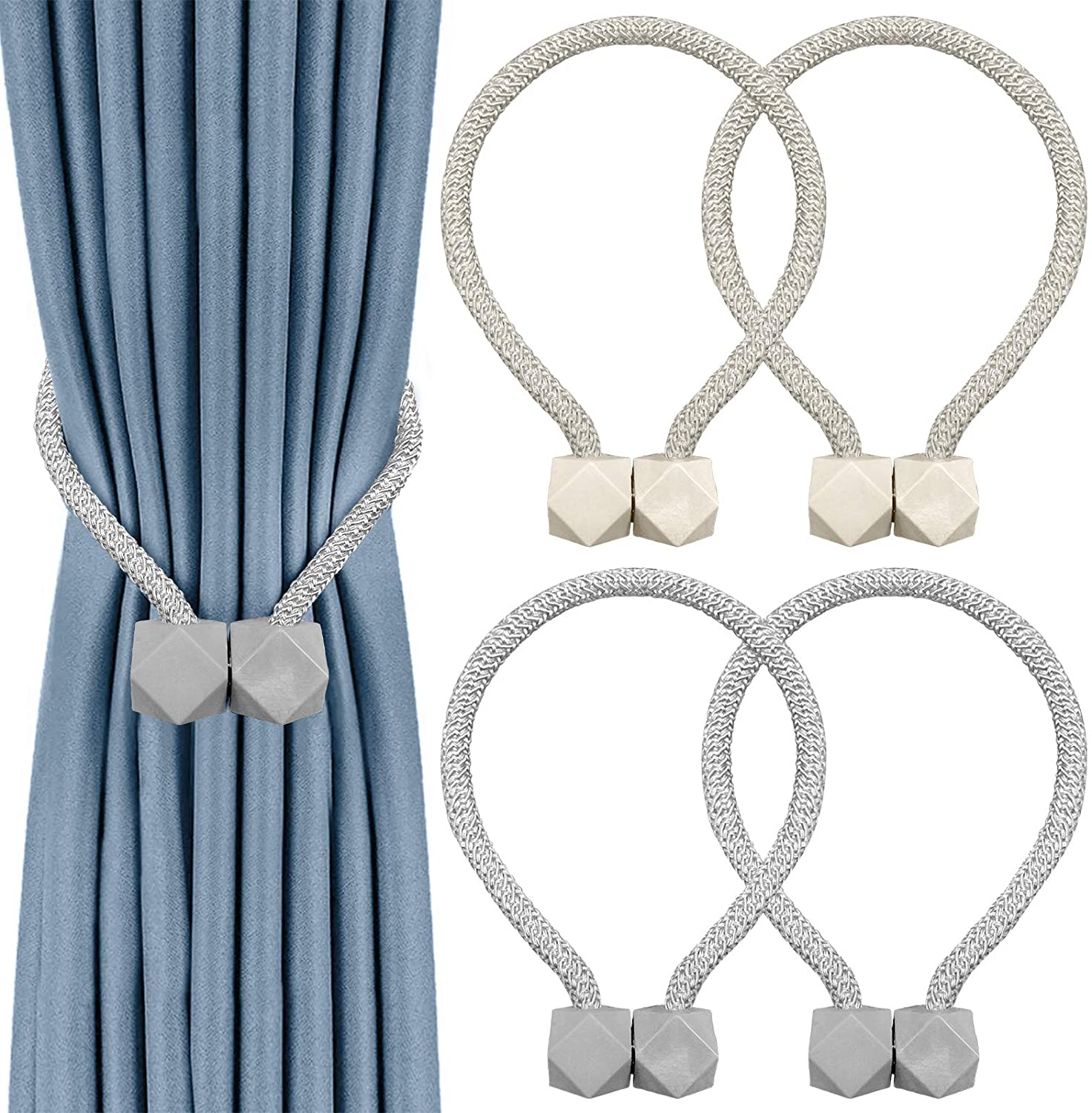 Details about   2Buyshop 8 PCS Magnetic Curtain Tiebacks European Style Convenient Drape Tie Ba 