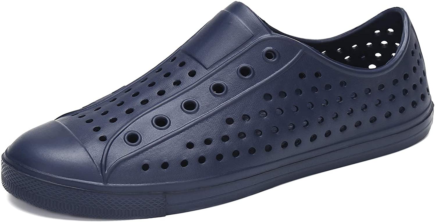 SAGUARO Boys Girls Kids Sneaker Breathable Slip On Lightweight Garden Clogs Outdoor Beach Water Shoes Black 12.5 