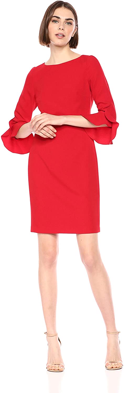 karl lagerfeld tulip sleeve sheath dress