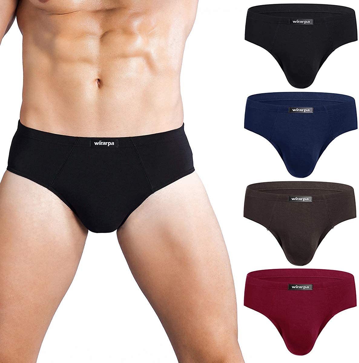 wirarpa Mens Mirco Modal Underwear Trunks Soft Boxer Shorts Gents Microfibre Underpants Multipack 