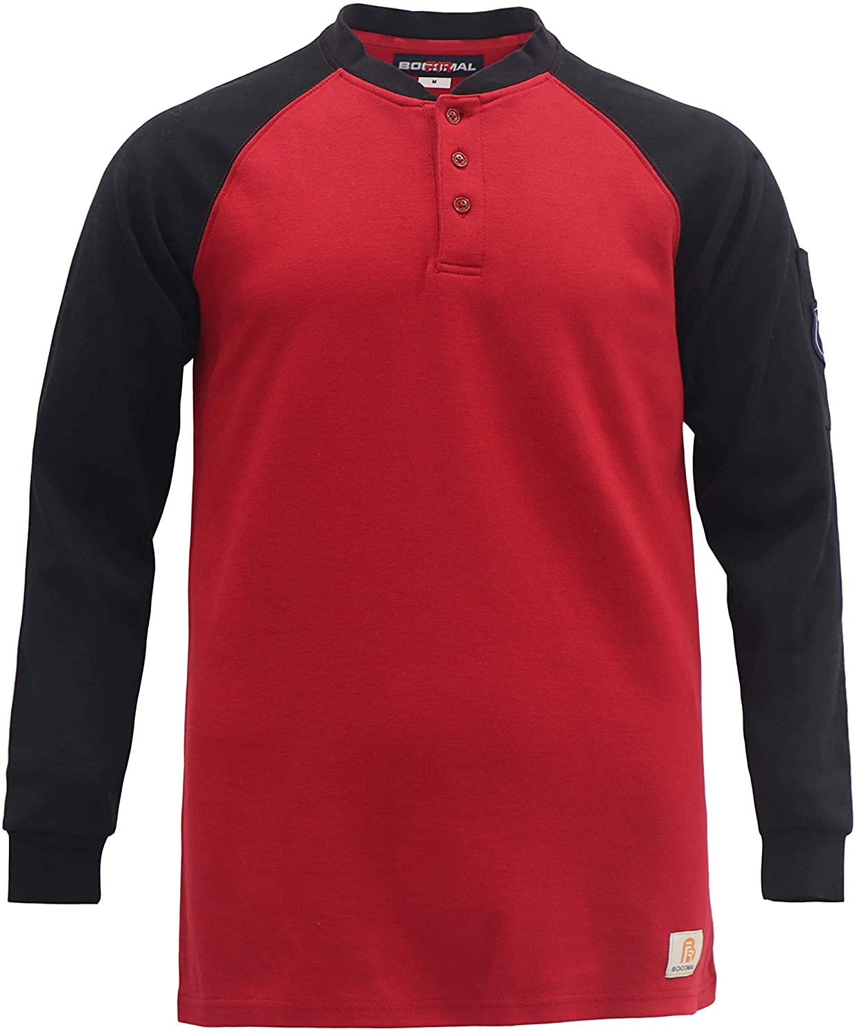 TICOMELA FR Shirts for Men NFPA2112 Flame Resistant Shirts 7oz Fire Retardant Men's Henley Shirt 