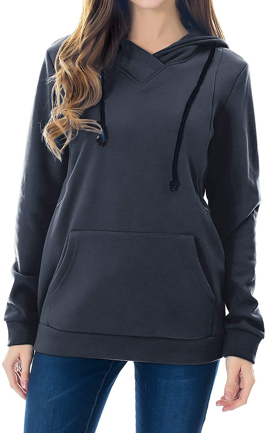 Smallshow Women's Fleece Maternity Nursing Sweatshirt Hoodie Kangaroo  Pocket, Denim Blue, Small : : Clothing, Shoes & Accessories