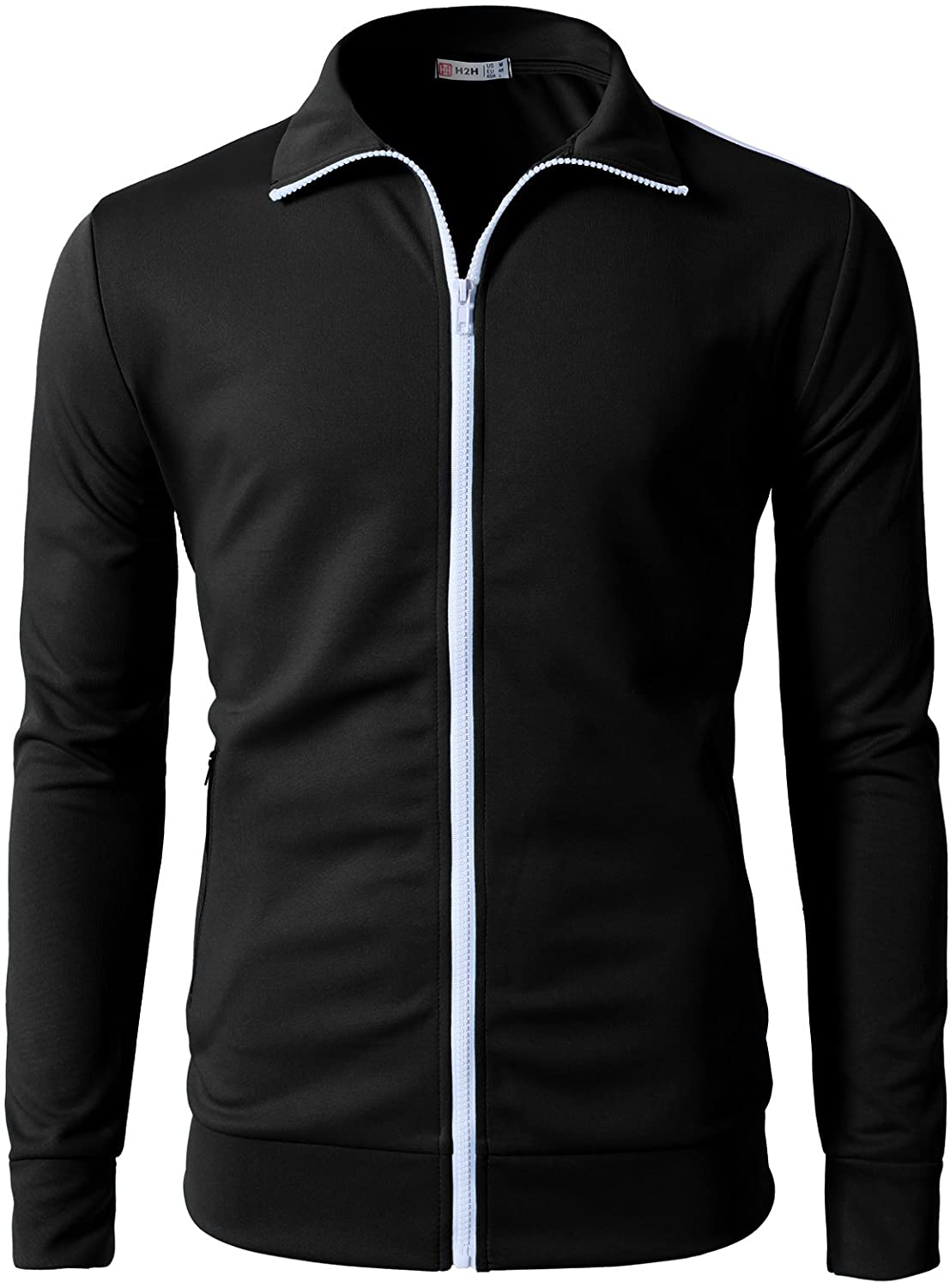 Download H2H Mens Active Slim Fit Track Lightweight Jacket Zip-up ...