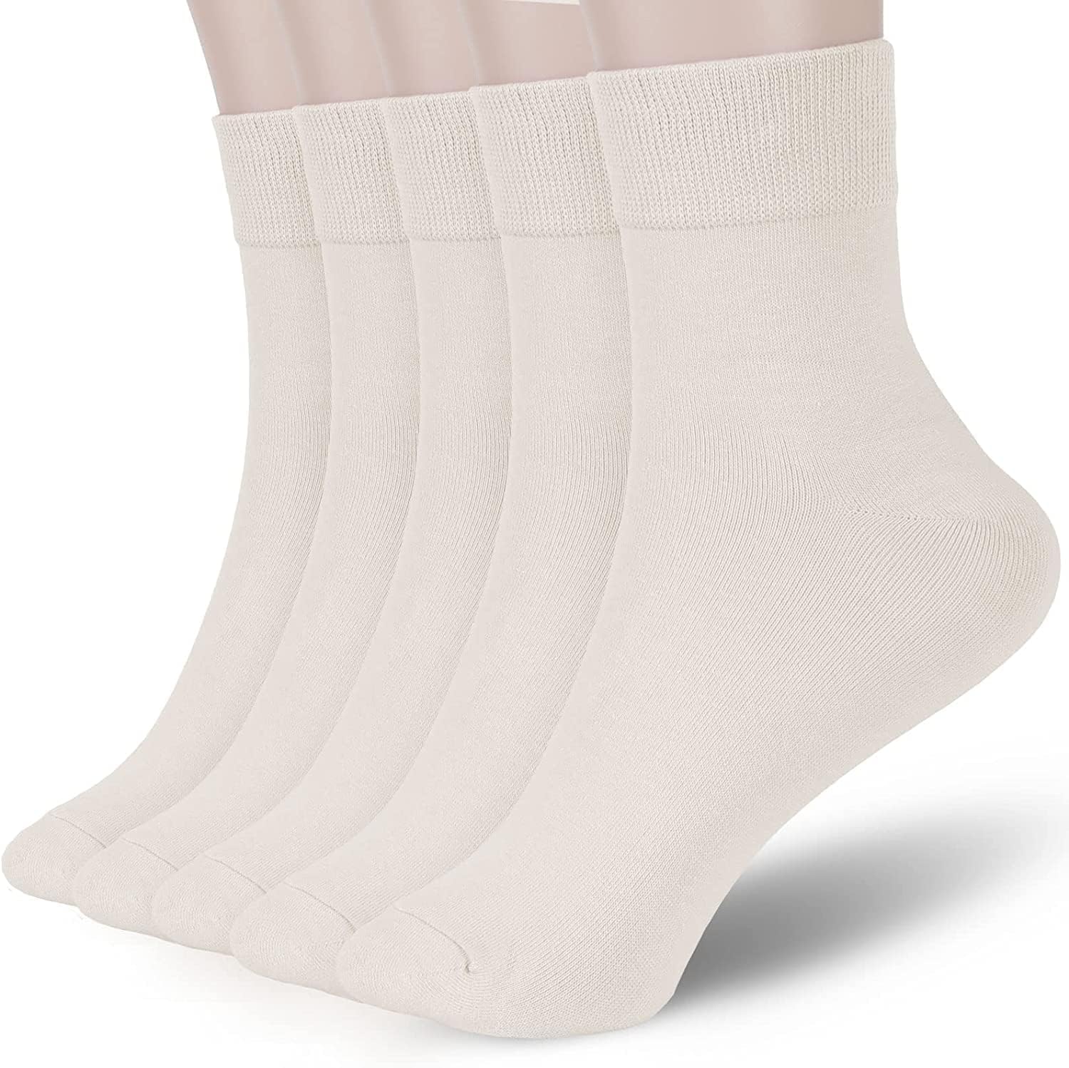 FGZ Women Thin Cotton Socks, Soft Cotton Bootie Socks Women Above Ankle  Crew Socks 5-10 Pairs