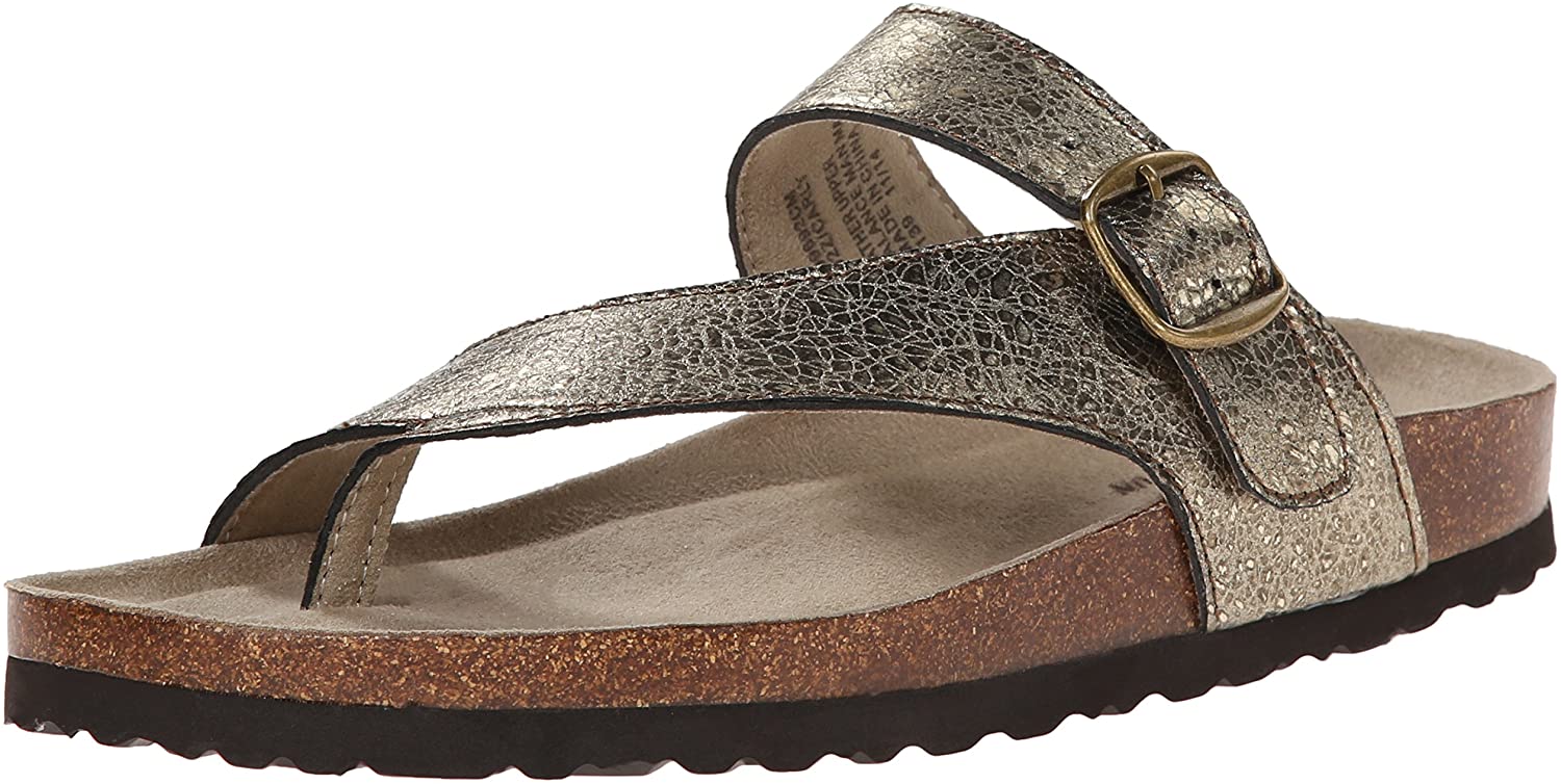 Buy WHITE MOUNTAIN Shoes Hazy Footbed Sandal, Sandal Wood/Suede, 9 at  Amazon.in