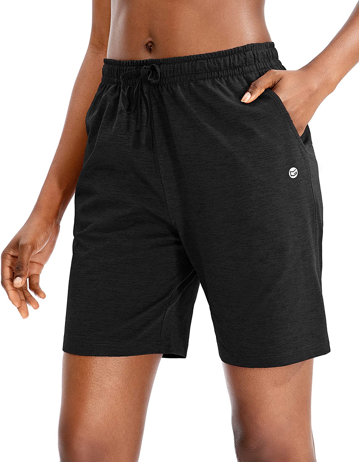 G Gradual Women's Bermuda Shorts Jersey Shorts with Deep Pockets 7 Long  Shorts