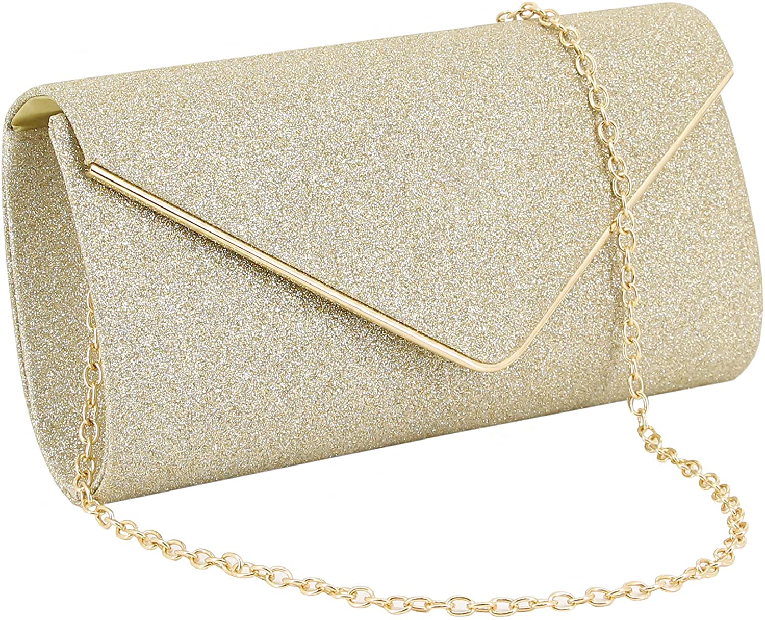 Naimo Flap Dazzling Clutch Bag Evening Bag With Detachable Chain 