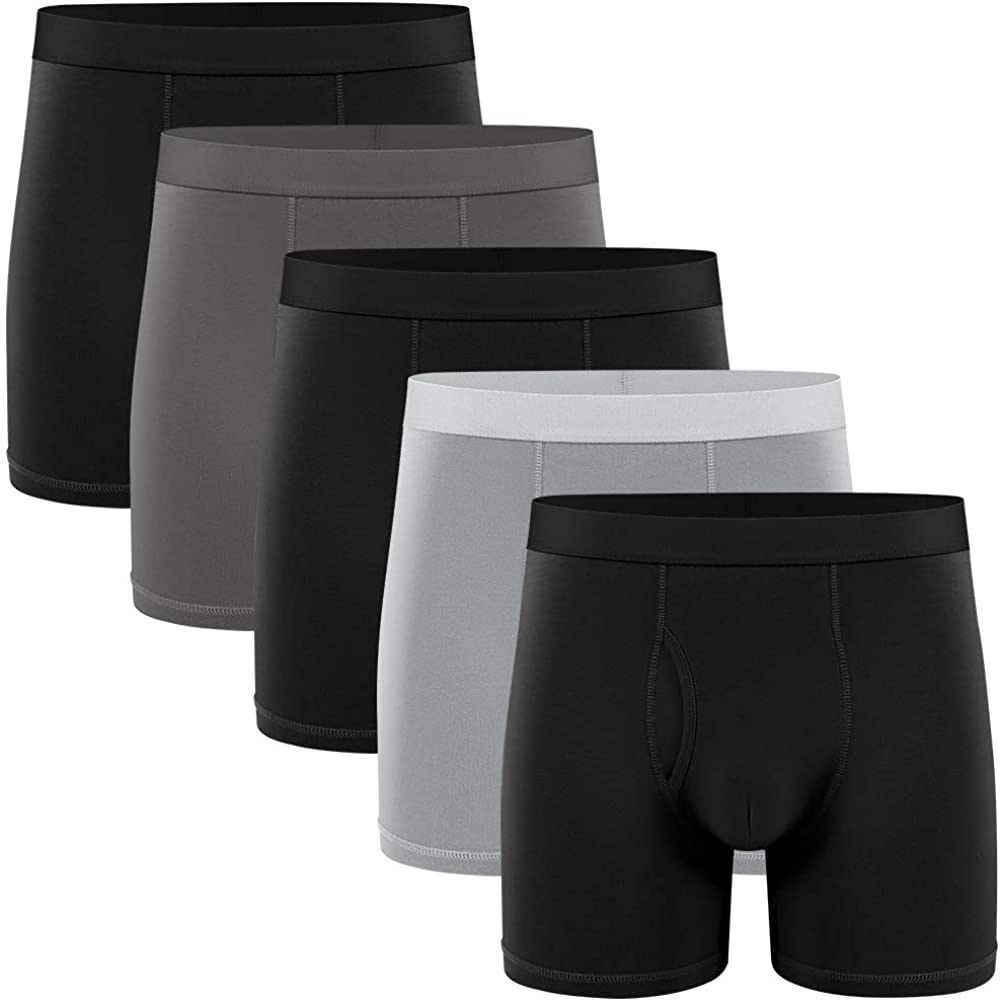 Natural Feelings Boxer Briefs Mens Underwear Men Pack Soft Cotton Open Fly  Under