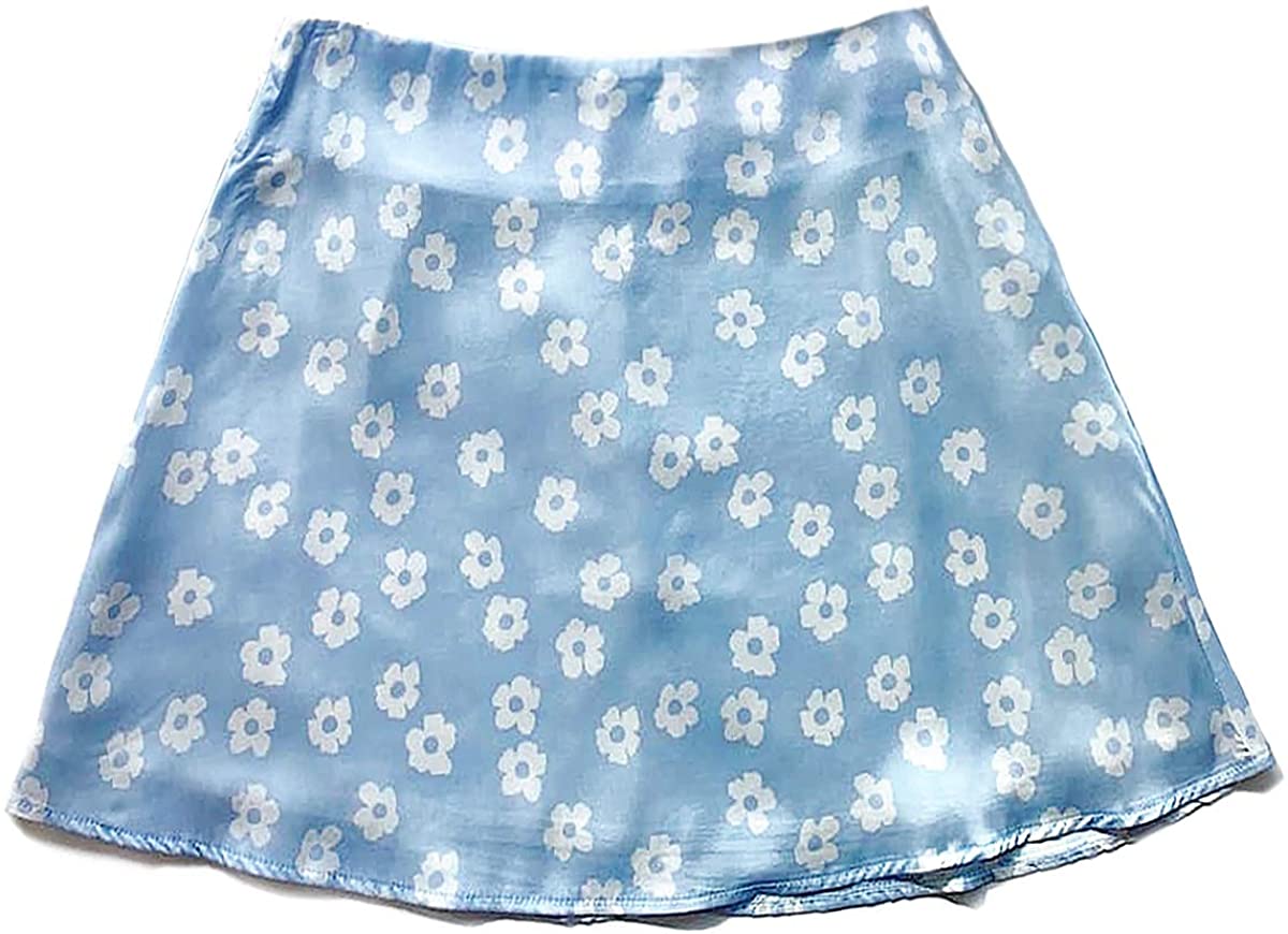 thumbnail 6  - LYANER Women&#039;s Casual Floral Print Satin Silk High Waist Zipper Mini Short Skirt