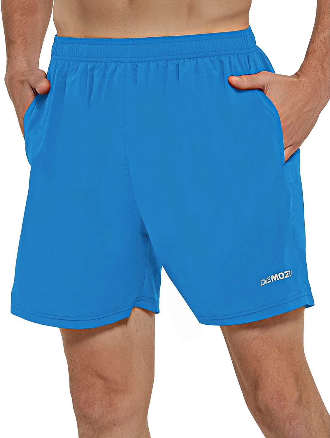 DEMOZU Men's 5 Inch Running Shorts Lightweight Quick Dry Athletic Tennis Workout Gym Shorts with Pockets 