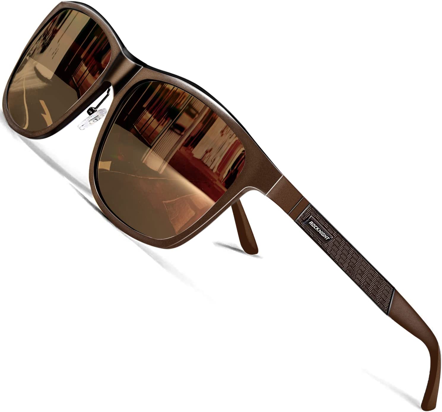 ROCKNIGHT HD Polarized Driving Sunglasses UV400 Protection Al-Mg Metal Frame  Lig