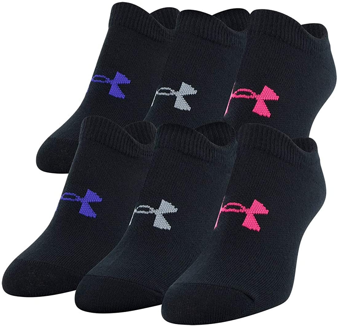 Under Armour Youth Essential 2.0 No Show Socks 6-pairs