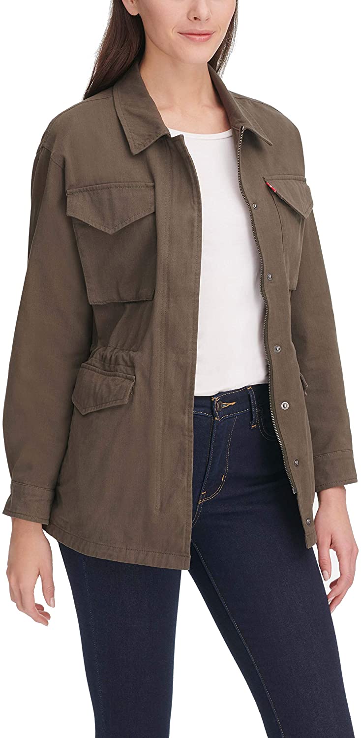 Levi's womens Parachute Cotton Midlength Military Jacket (Standard 