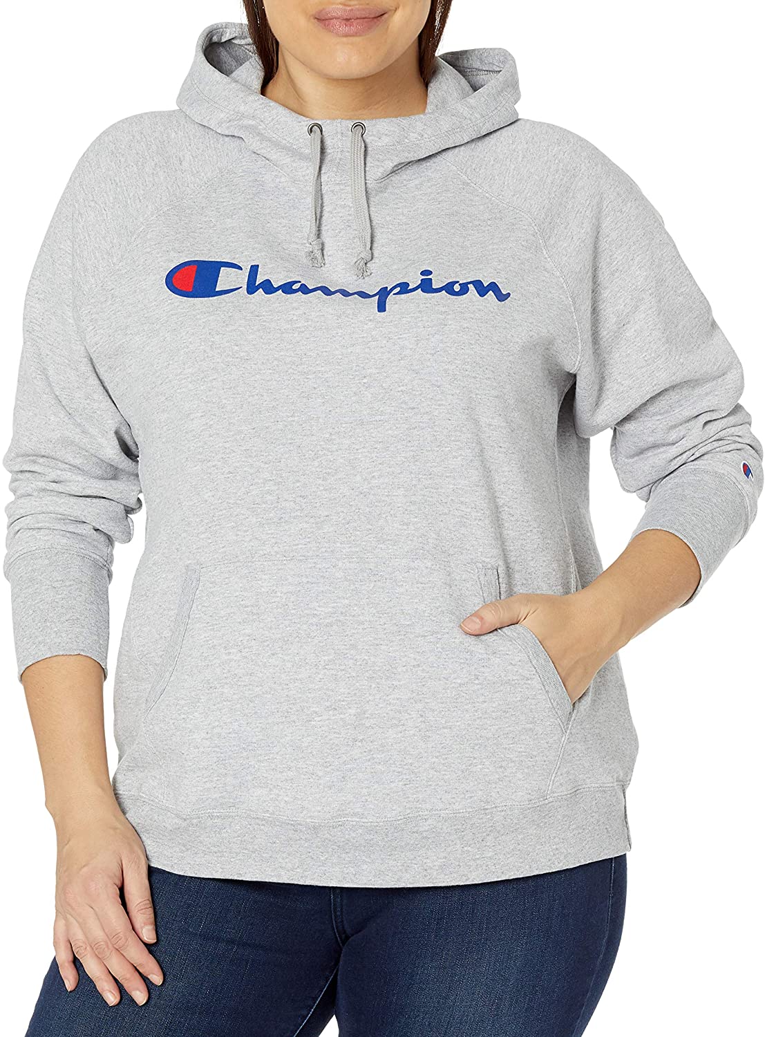 Champion Womens Plus Powerblend Graphic Hoodie