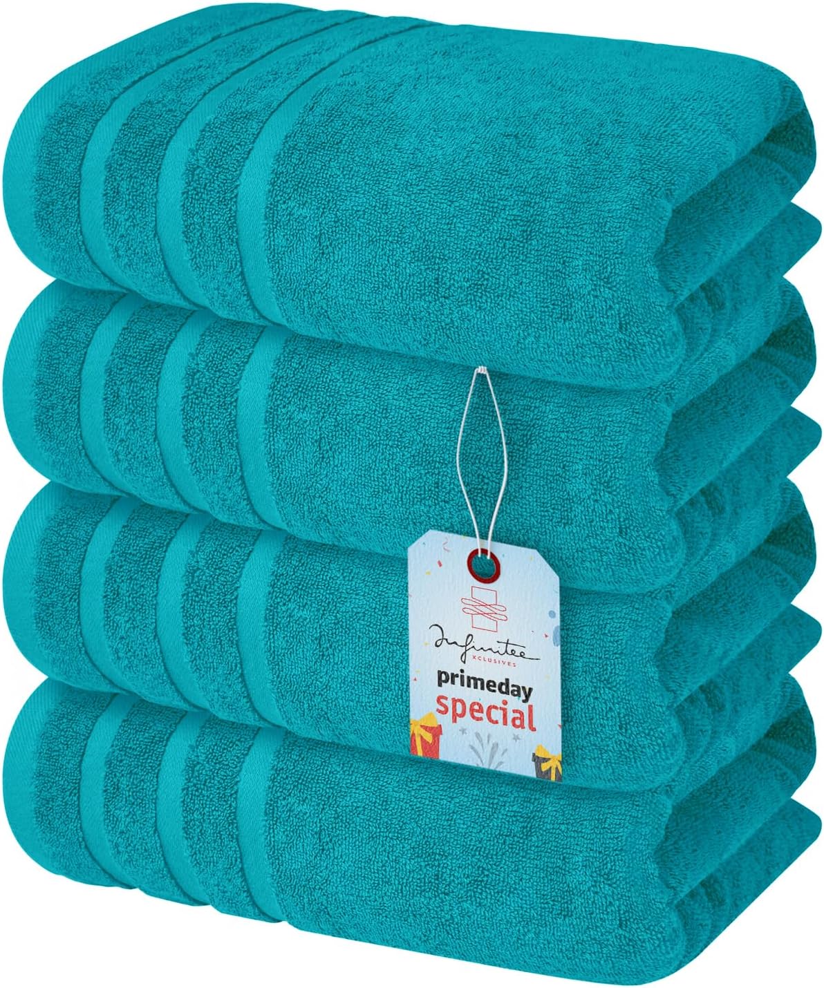 Infinitee Xclusvies Grey Bath Towels - 700 GSM 100% Cotton 27x54 Inche