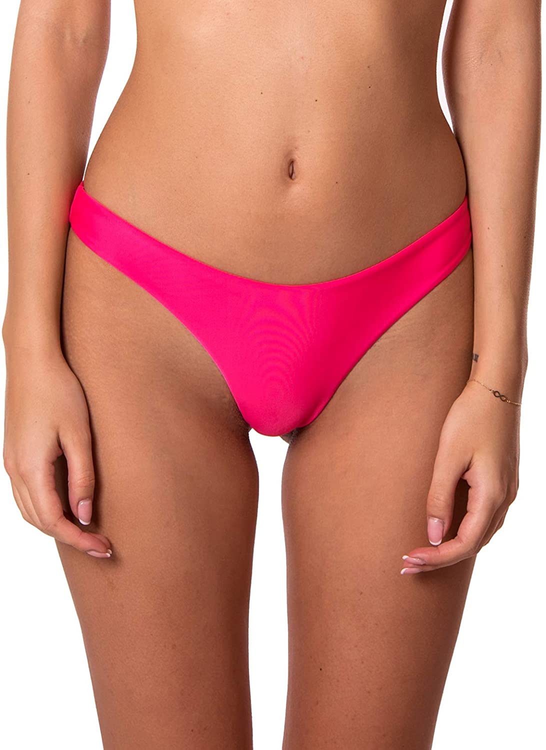 RELLECIGA Womens Cheeky Brazilian Cut Bikini Bottom 