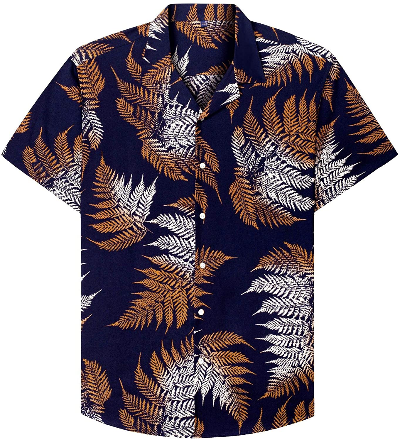 Alimens & Gentle 100% Cotton Regular Fit Short Sleeve Casual Hawaiian Shirt for Men 