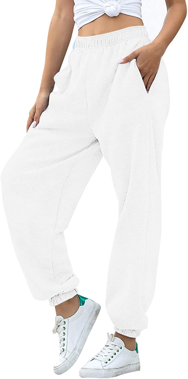 Buy Women's Cinch Bottom Sweatpants Pockets High Waist Sporty Gym