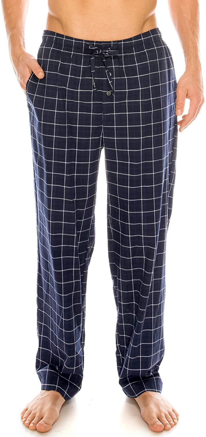 TINFL Lounge Pants 100% Soft Cotton Plaid Stripes Lounger pajama