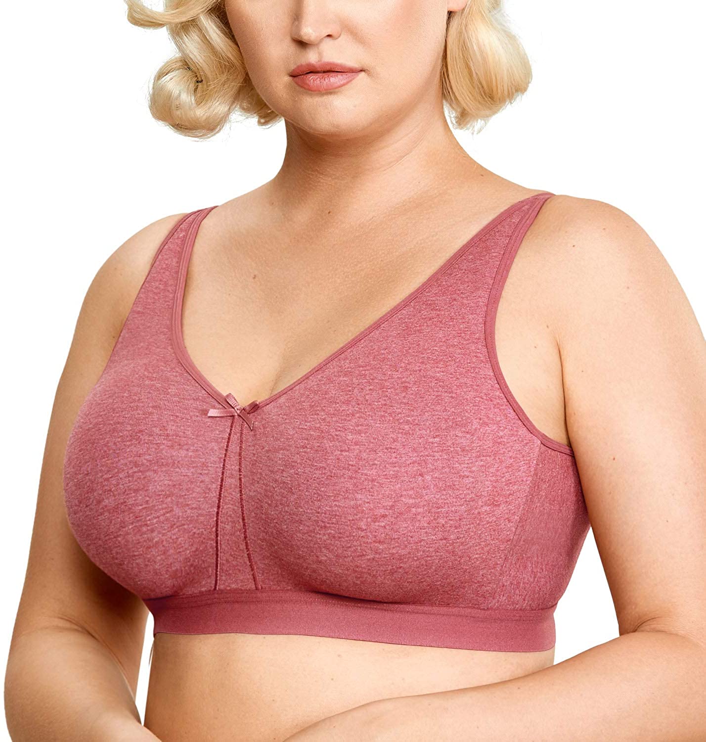  AISILIN Womens Wireless Plus Size Bra Cotton Support Comfort  Unlined Sleep Smoke Fills The Air