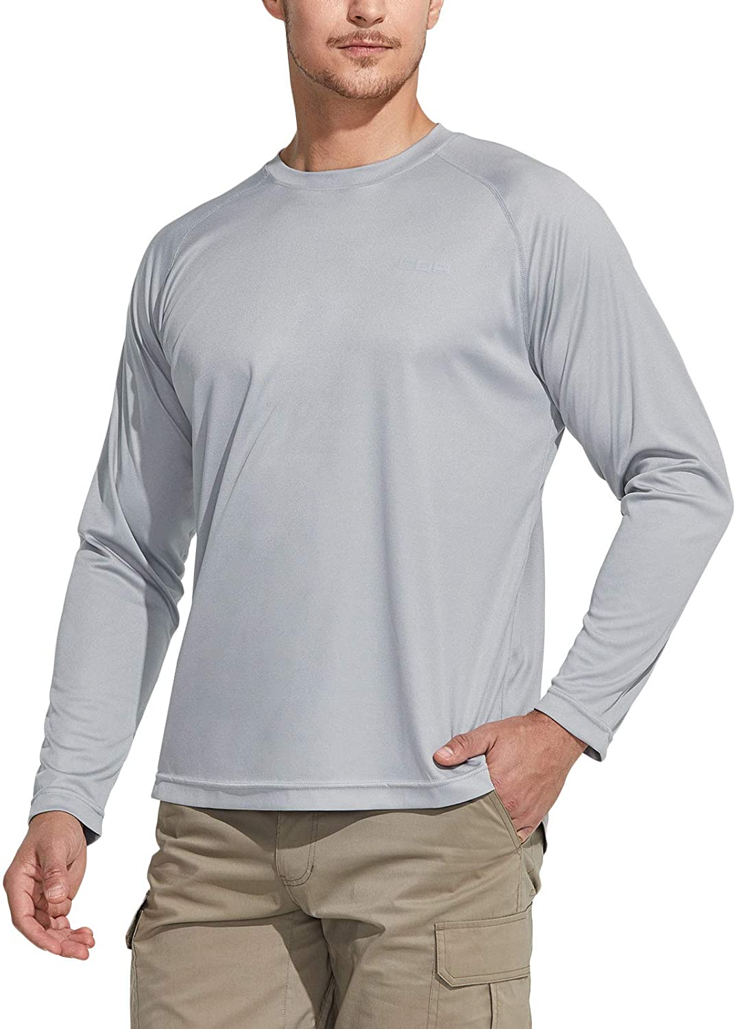 CQR Men's UPF 50+ Outdoor Long Sleeve Shirts, UV Sun Protection
