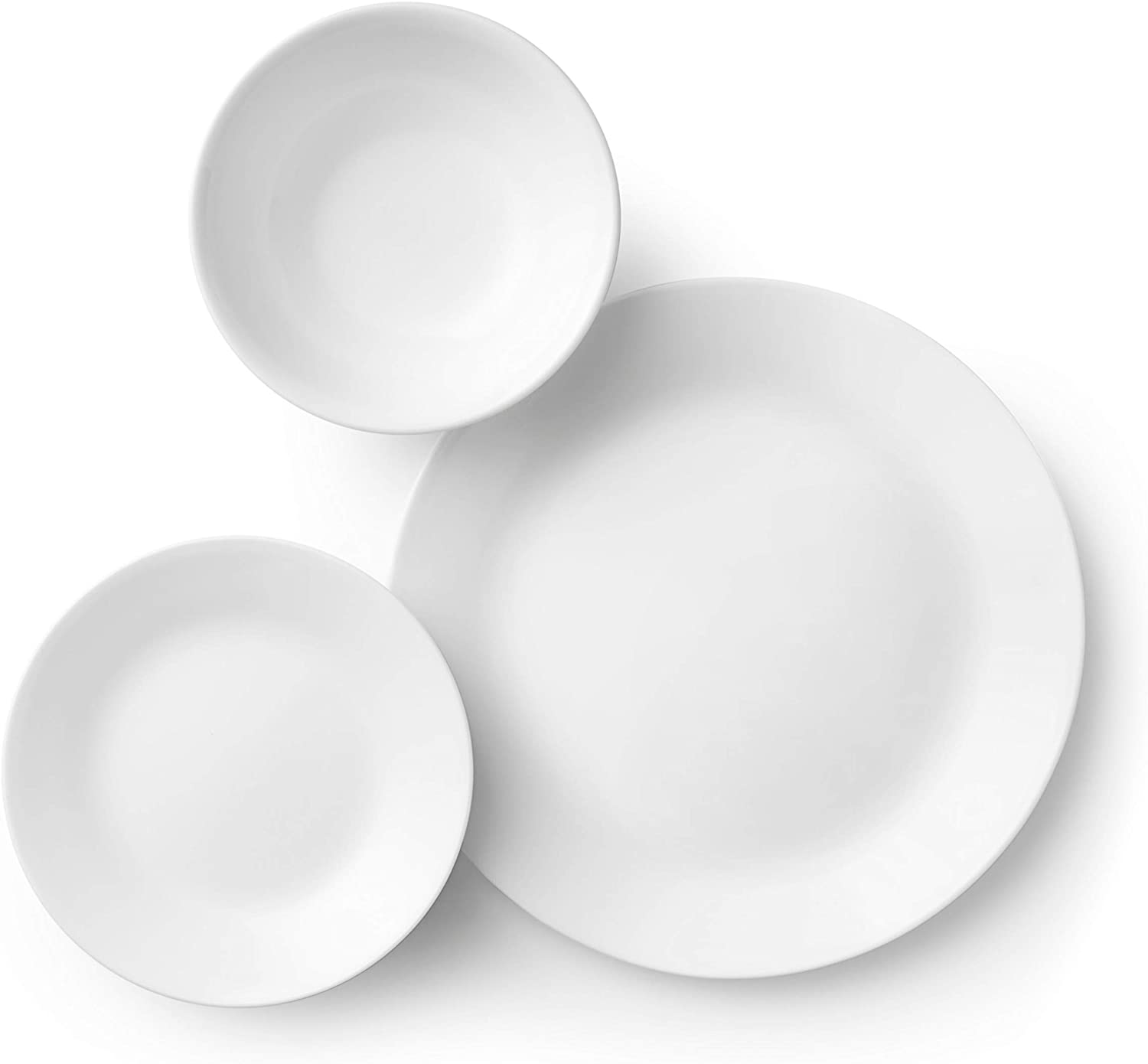 Corelle Vitrelle 18-Piece Service for 6 Dinnerware Set, Triple Layer Glass  and Chip Resistant, Lightweight Round Plates and Bowls Set, Ocean Blue