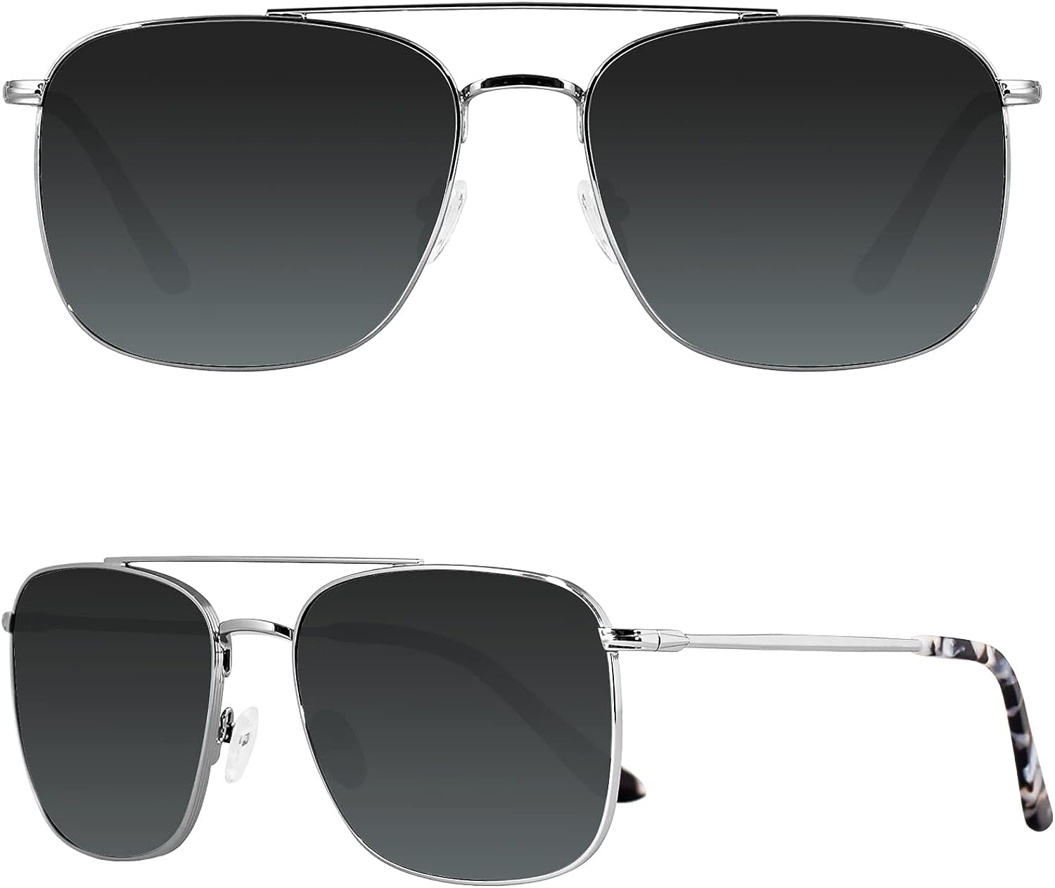 MAXJULI Square Oversized Polarized Sunglasses for Big Heads Men