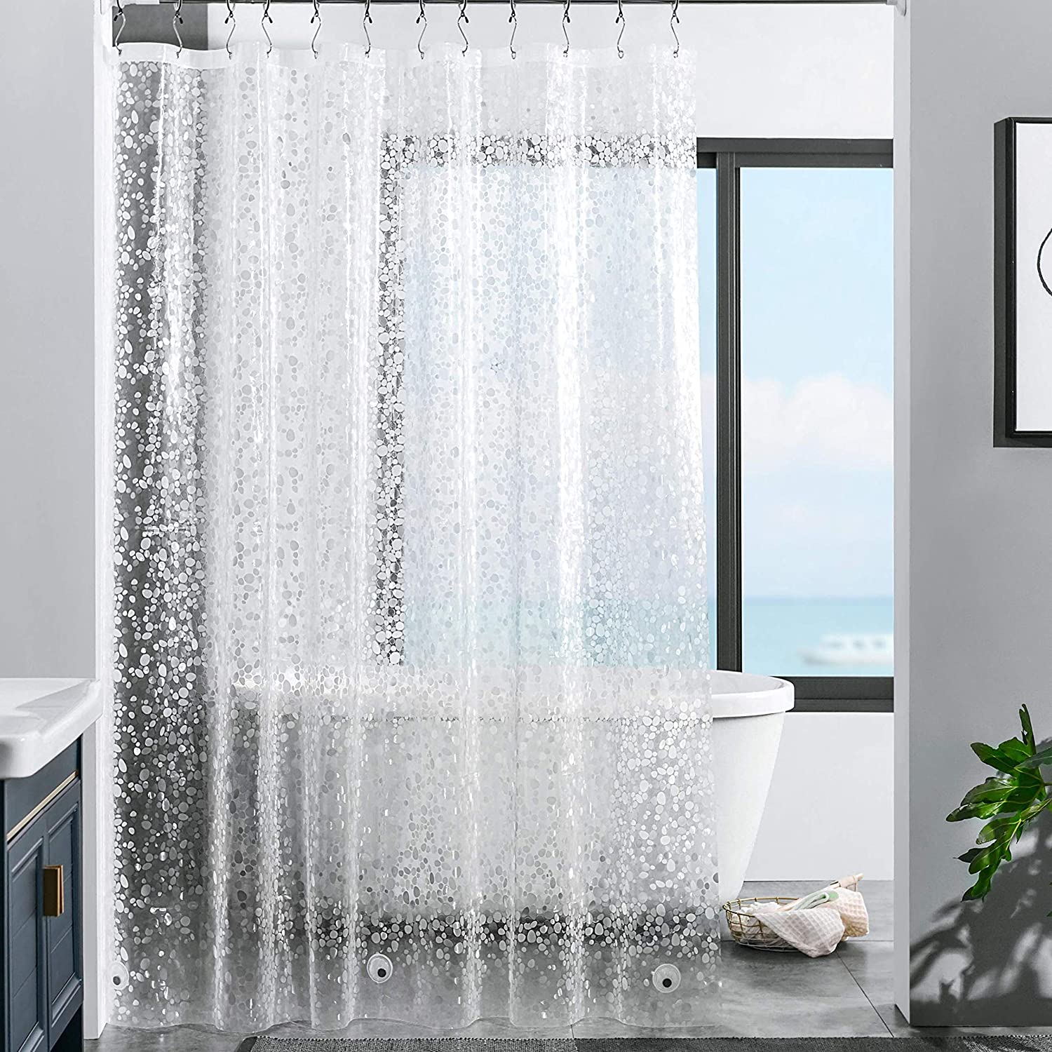 Details about   LOVTEX PEVA Shower Curtain Liner 72x72 Light Weight 3G Clear Liner Water Repel 