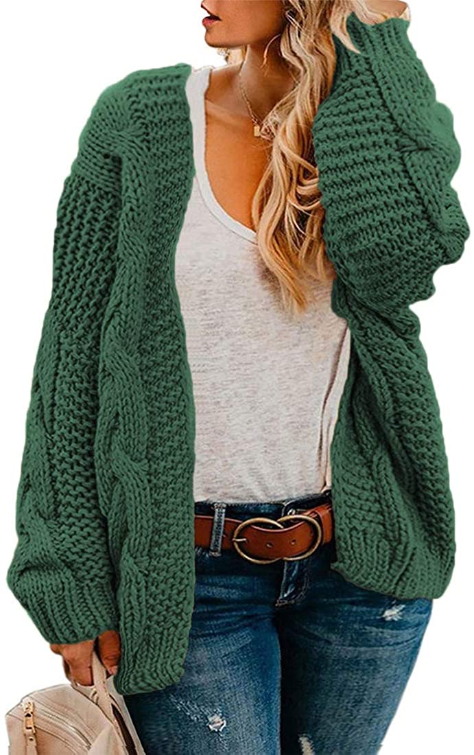 Floretta Womens Plus Size Cardigan Sweaters Loose Knit Oversized Sweater XL-5XL 
