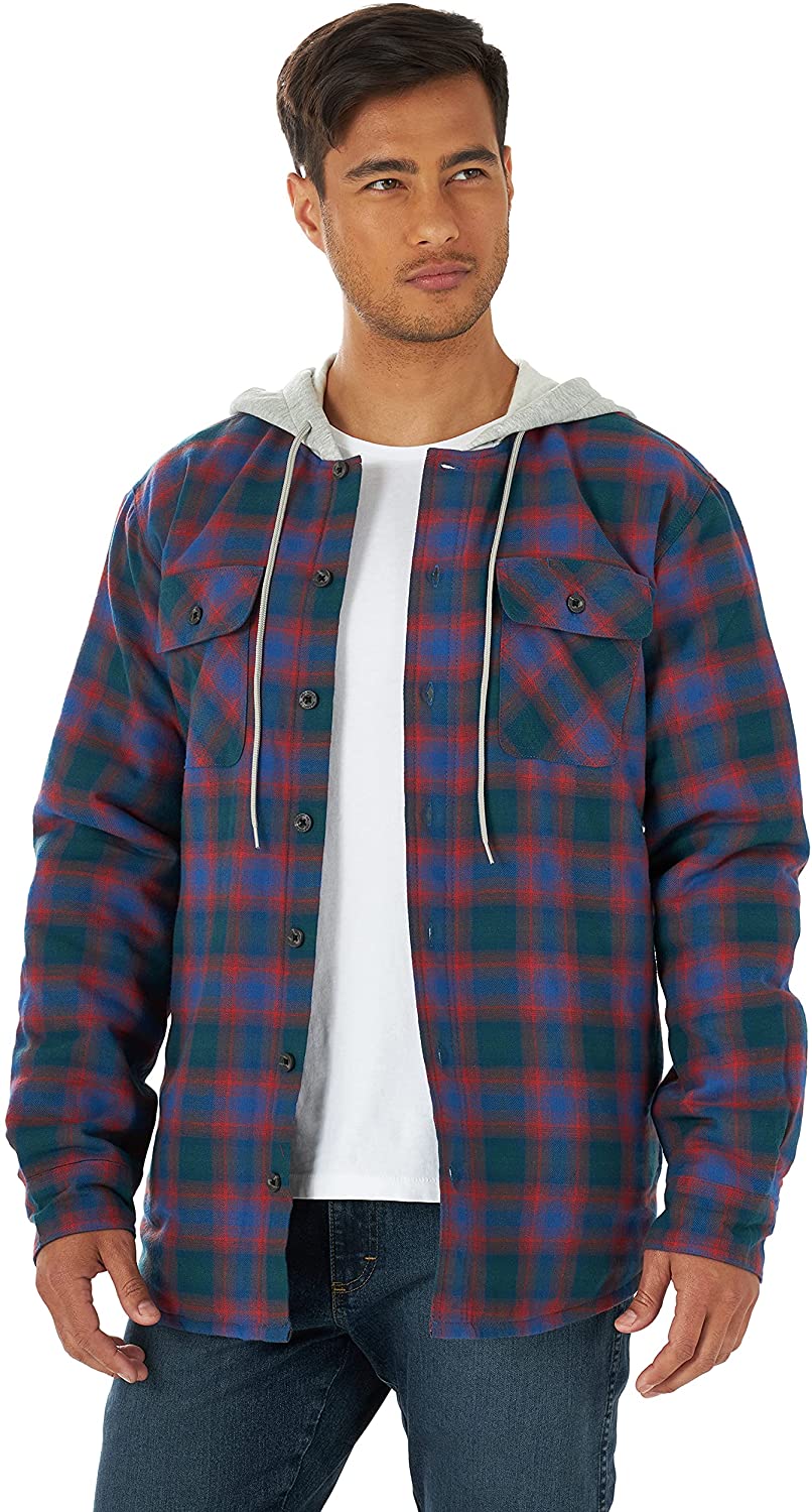 wrangler quilted lined flannel jacket