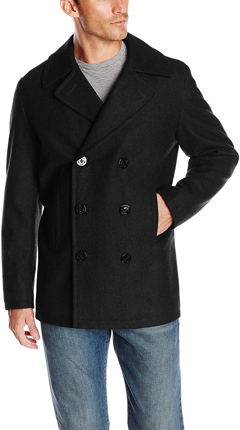 nautica men's double breasted wool peacoat