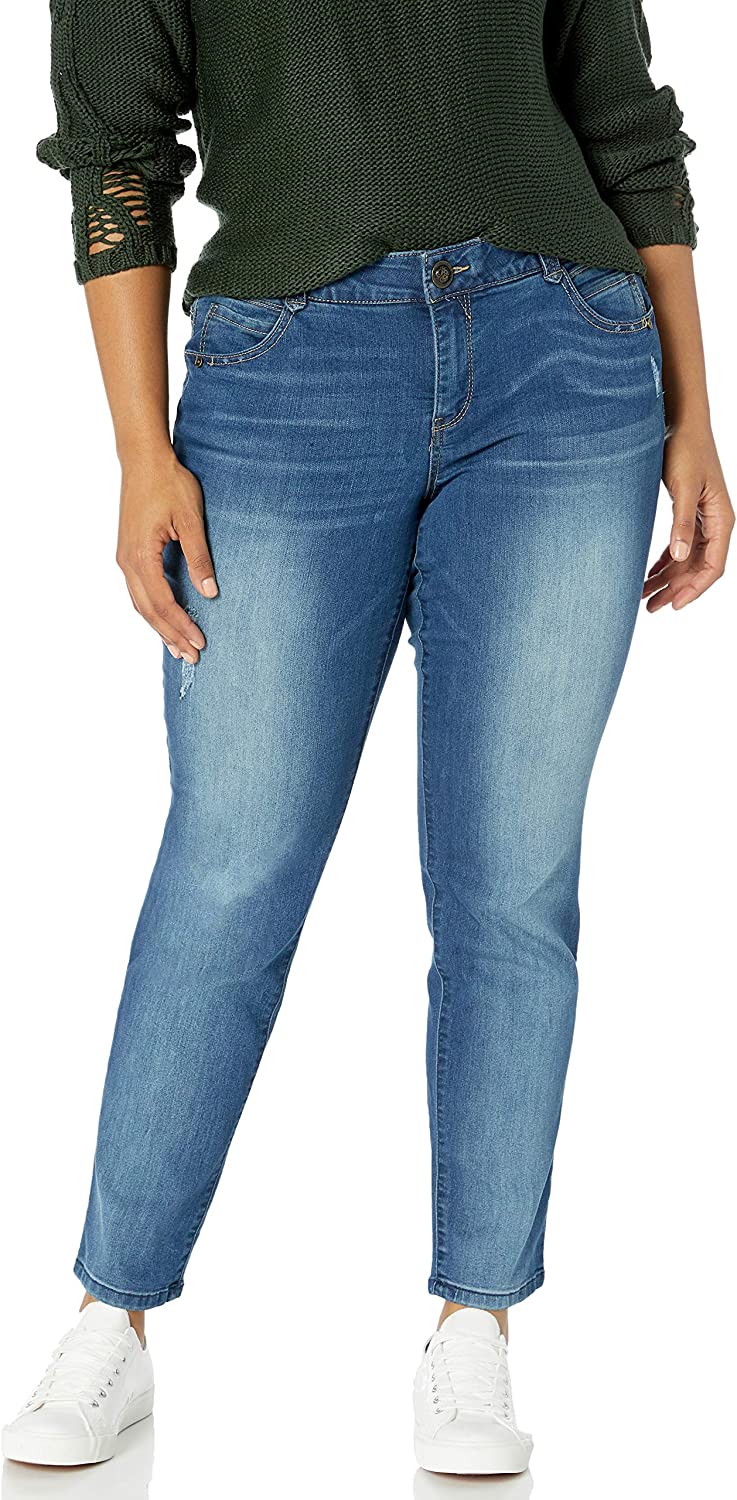 Democracy Women's Plus-Size Ab Solution Straight Leg Jean | eBay